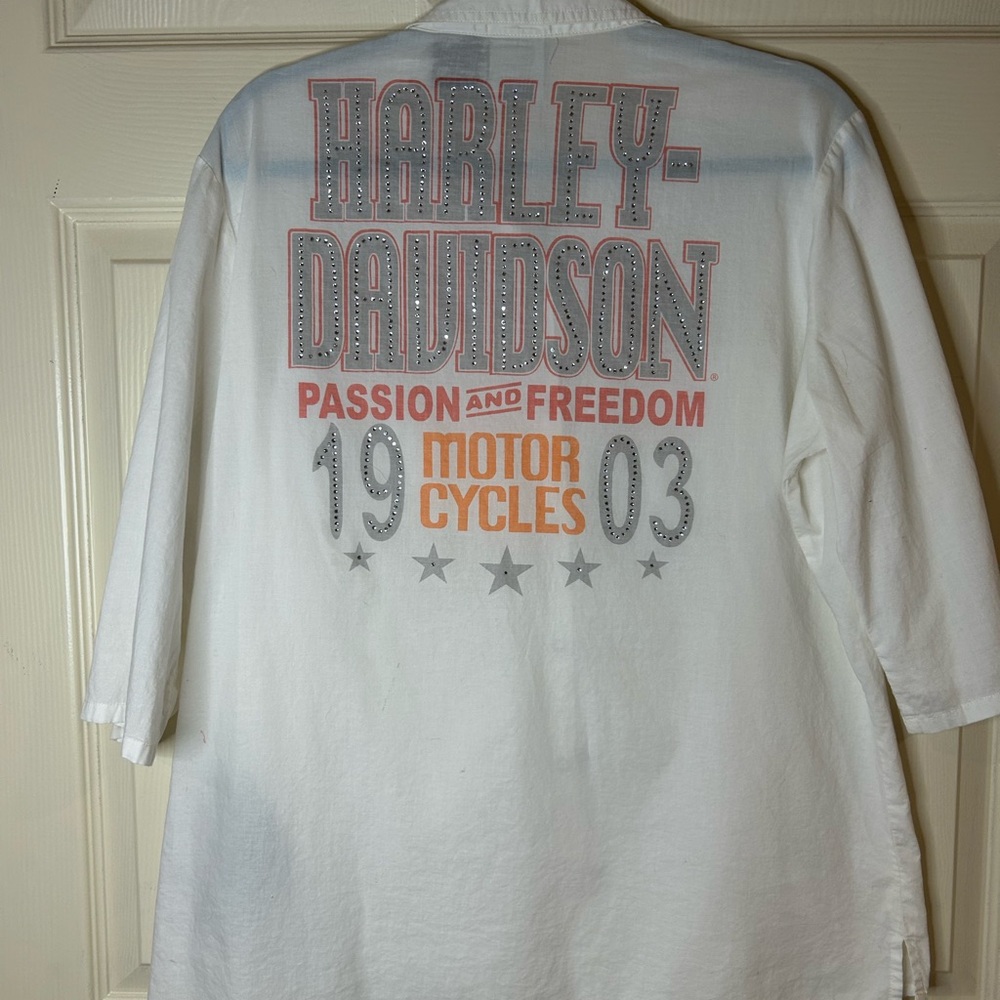 Lot of 4 VTG Harley Davidson button down shirts lot of 4 women’s XL